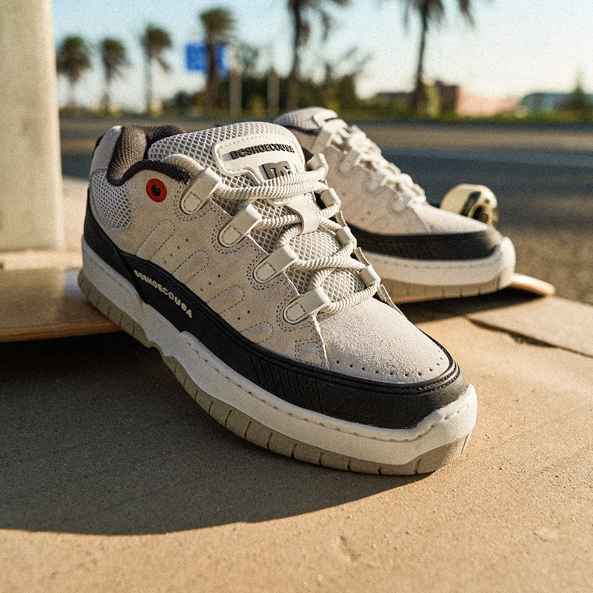Мужские скейтерские кеды DC Shoes, серо-голубой — фото 4