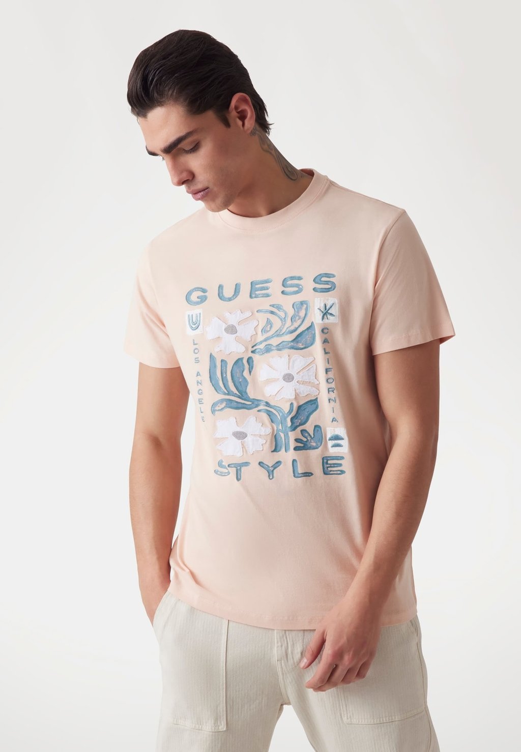 

Рубашка с принтом REGULAR FIT LOGO Guess, цвет Mehrfarbe Rose