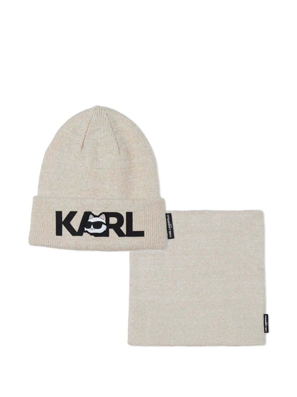 

Комплект из шапки бини и пинеток KARL LAGERFELD KIDS, желтый