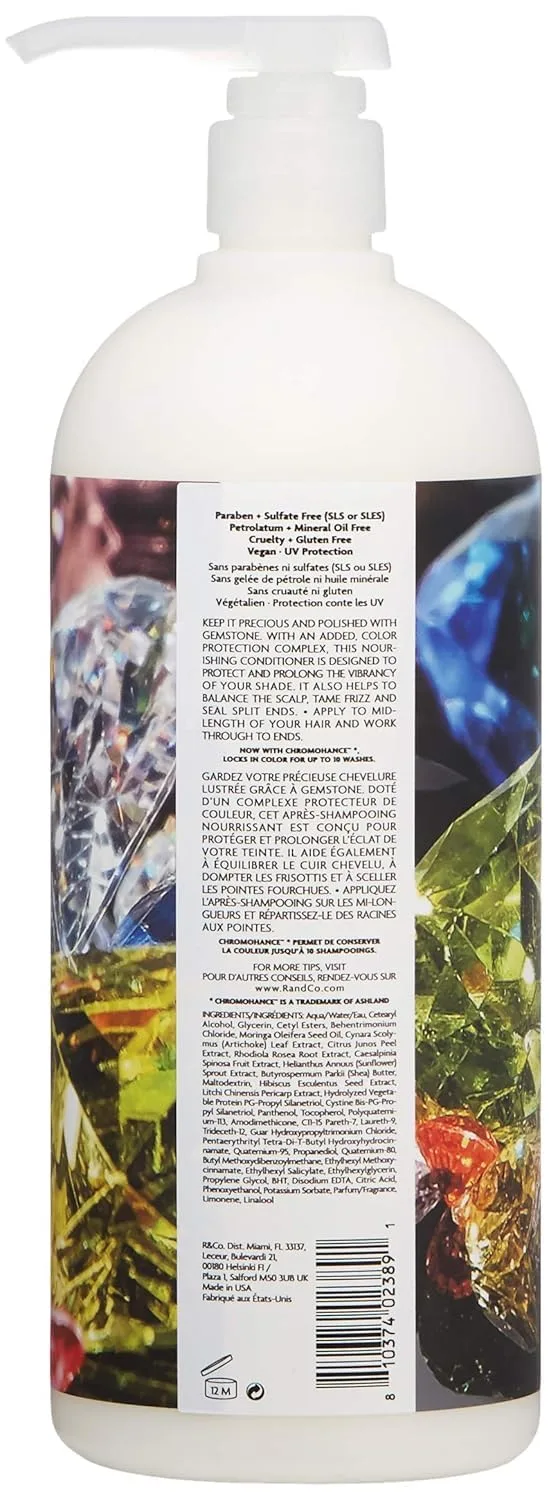 Кондиционер для окрашенных волос R+Co Gemstone | Продлевает стойкость цвета | Контроль над пушистостью, восстановление | Веганский продукт, не тестируется на животных | 1000 мл (1 шт.) — фото 2