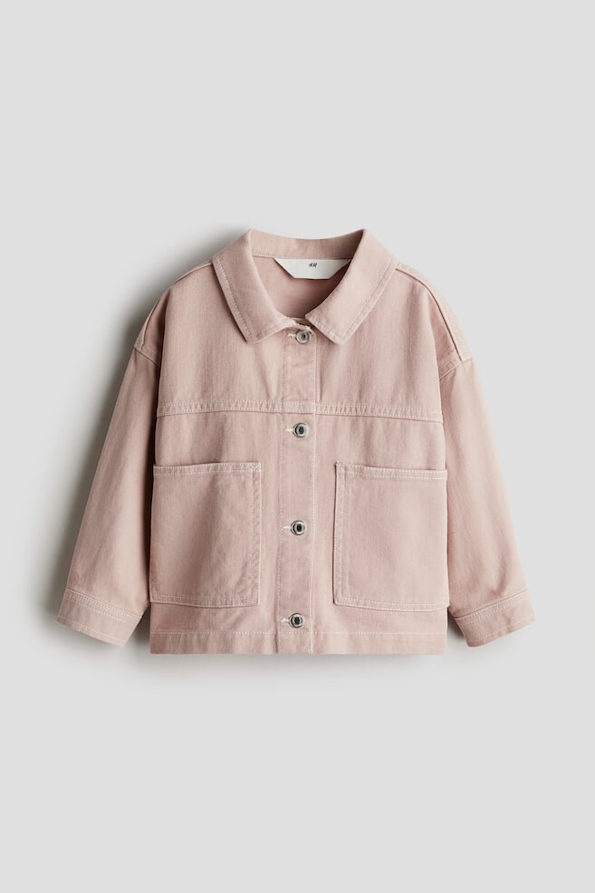 

Куртка свободного кроя из хлопкового твила H&M, розовый