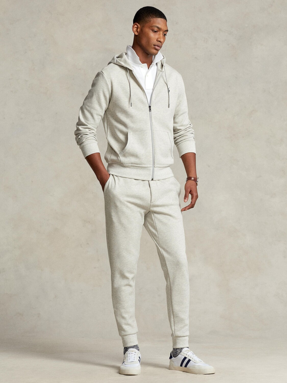Толстовка-поло из смесового хлопка Ralph Lauren, лейтенант спорт хизер — фото 4