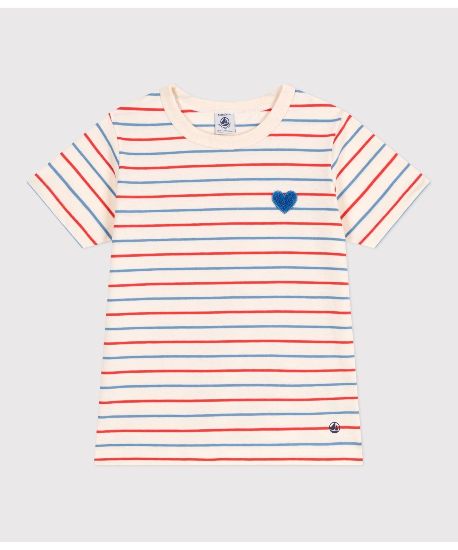 Футболка с коротким рукавом PETIT BATEAU, Milky White/Multicolor