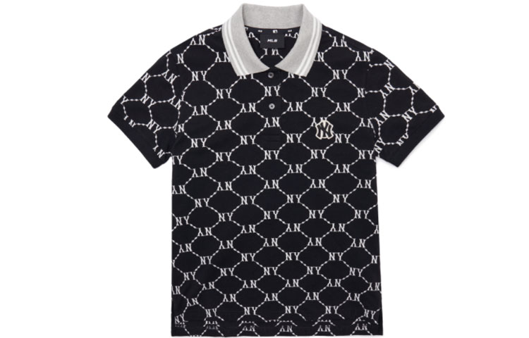 

Футболка поло с базовым логотипом женская черная MLB