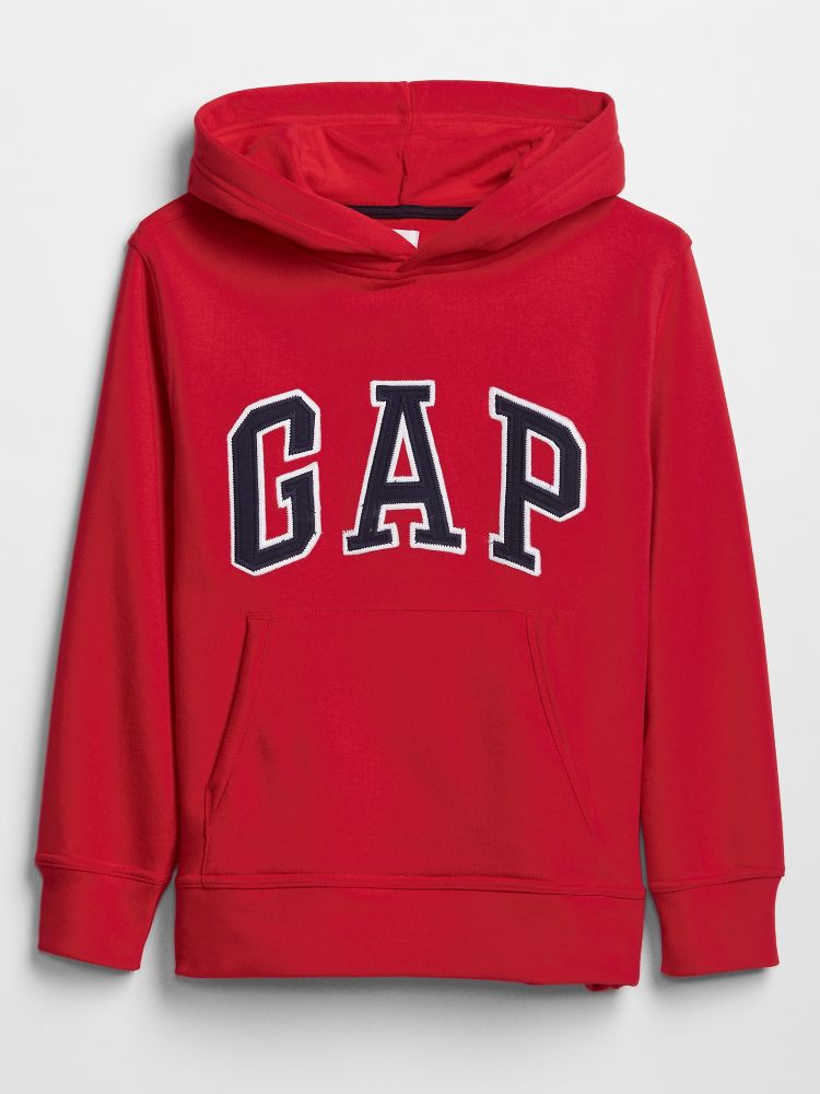 

Детская толстовка с логотипом и флисом Gap, красный