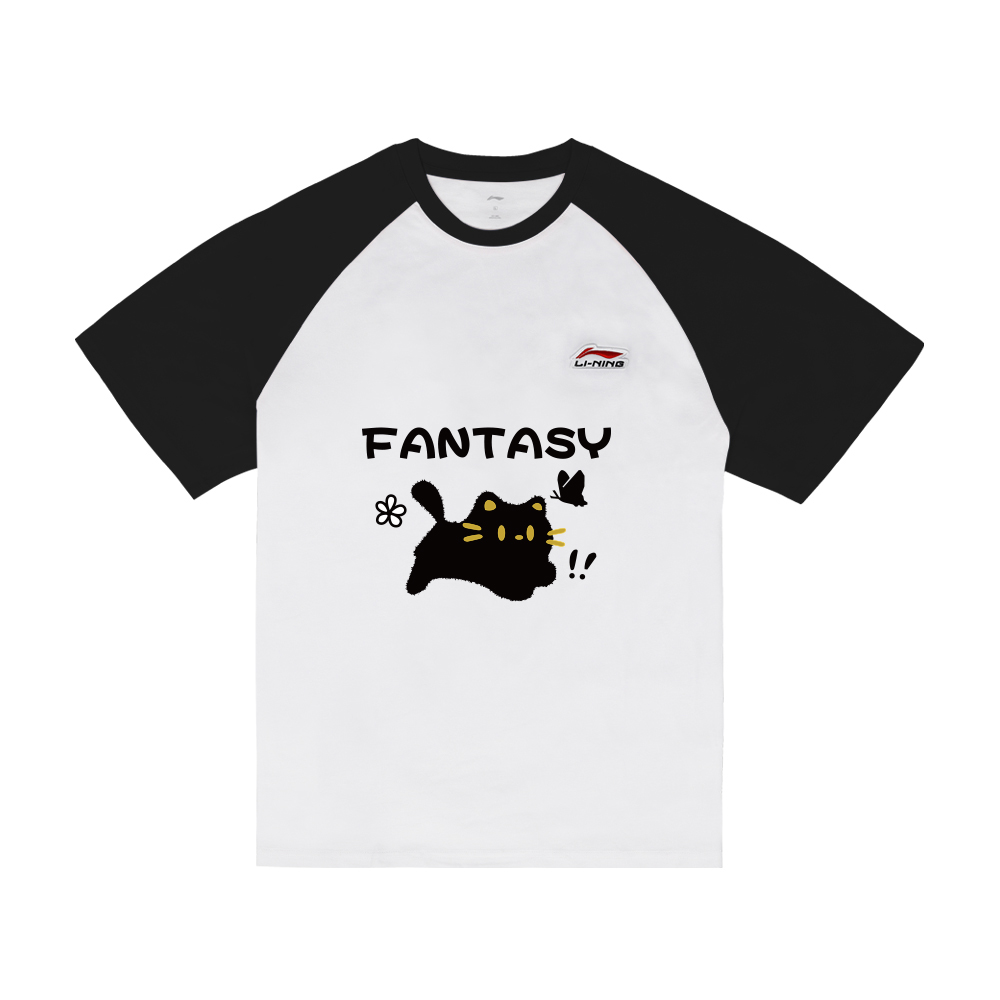 

LINING Футболка с коротким рукавом Unisex White & Black, Белый, LINING Футболка с коротким рукавом Unisex White & Black