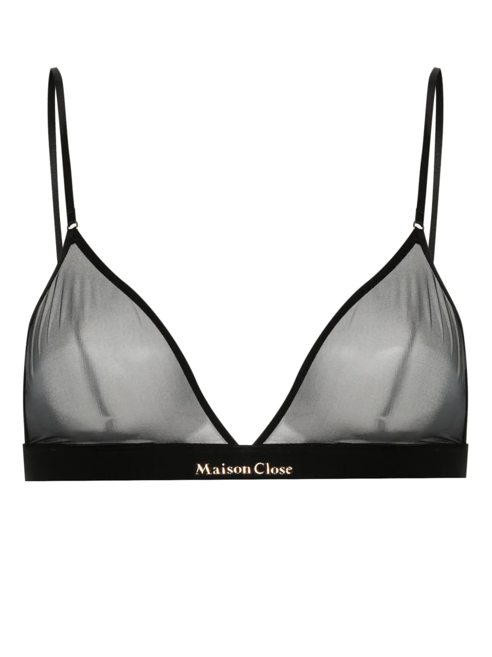 

Бюстгальтер Double Sens с треугольными чашками Maison Close, черный