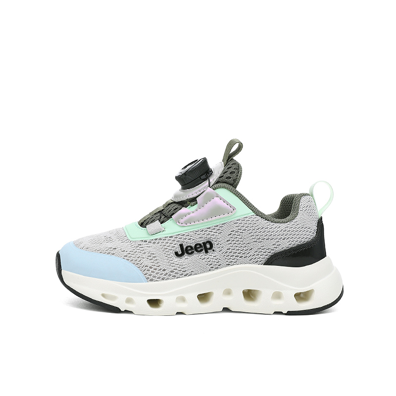 

Дышащие, легкие, амортизирующие, нескользящие низкие детские кроссовки для бега Jeep, серый