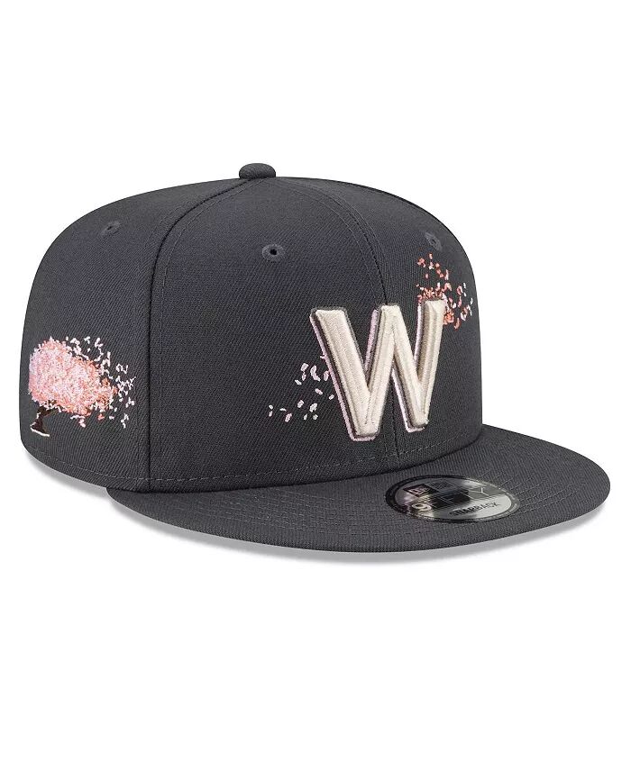 

Графитовая регулируемая кепка с застежкой Big Boys and Girls Washington Nationals City Connect 9FIFTY Snapback New Era, серый