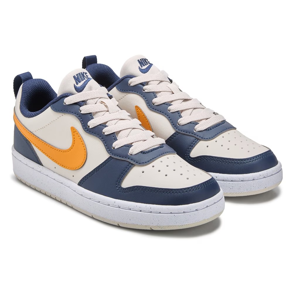 

Детские кроссовки низкие Court Borough Recraft от Nike для больших детей, grey/navy/orange