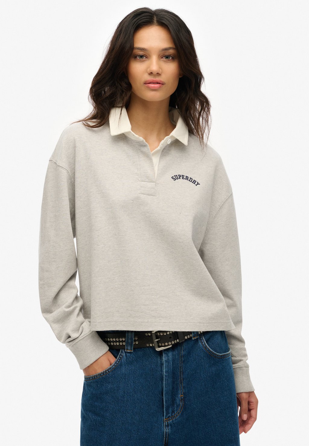 

Рубашка поло ATHLETIC ESSENTIALS GRAPHIC RUGBY Superdry, светло-серый