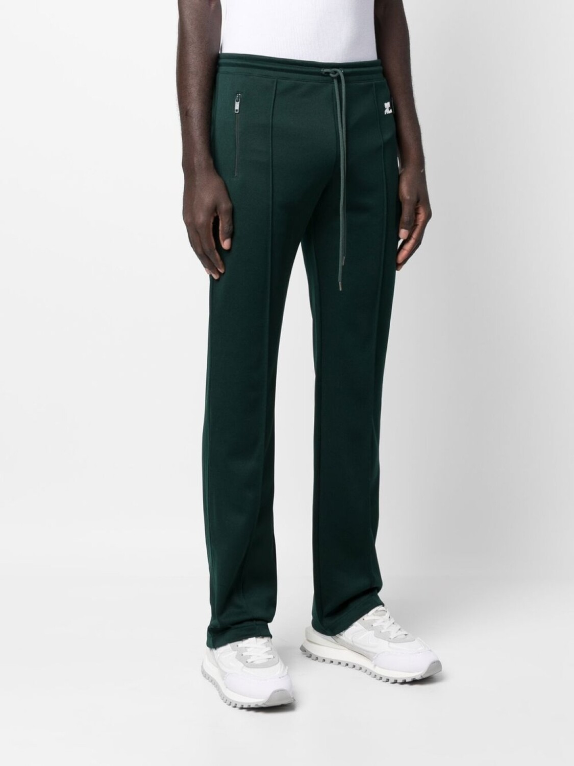 

Courrèges спортивные брюки с нашивкой-логотипом, зеленый