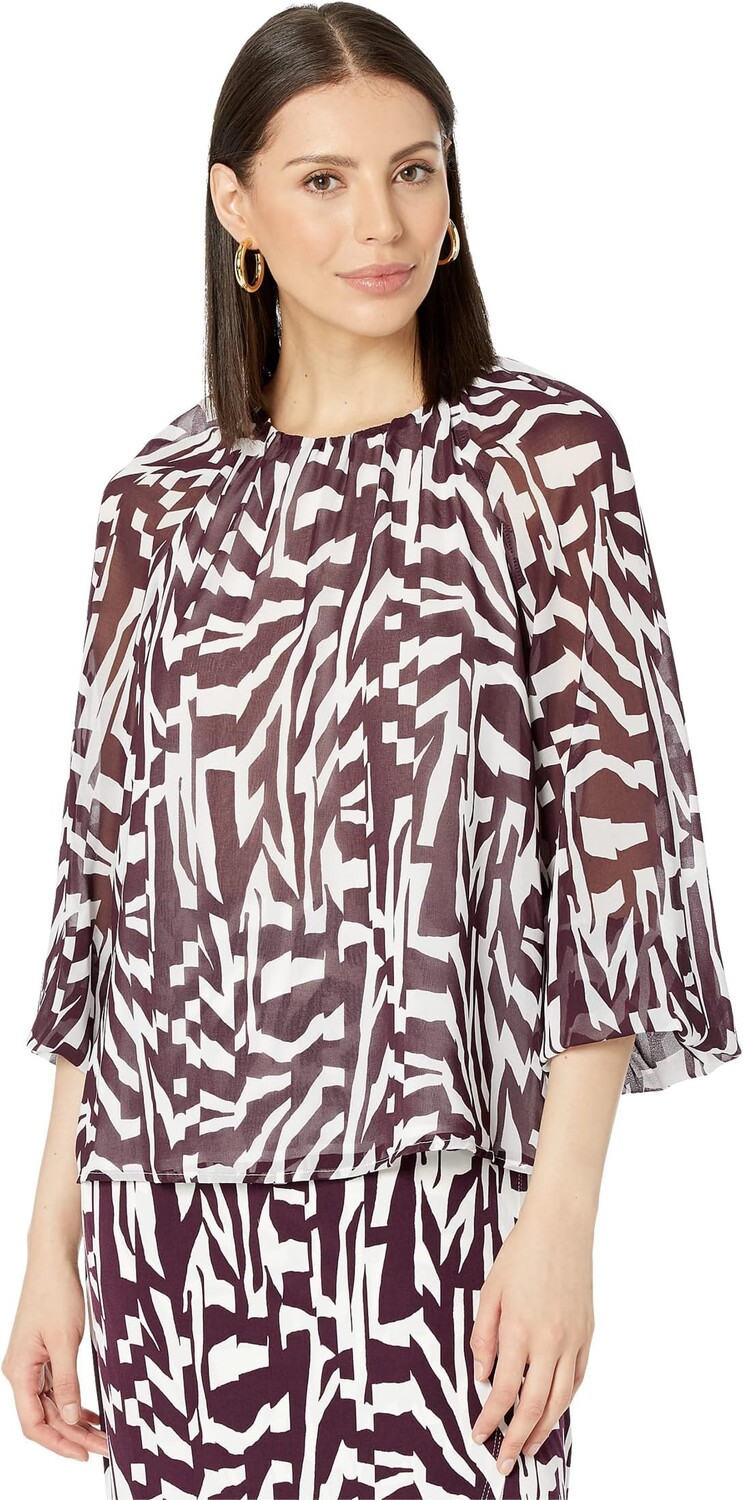 

Рубашка Calvin Klein Long Sleeve Raglan w/ Sheering, цвет Aubergine Multi 2