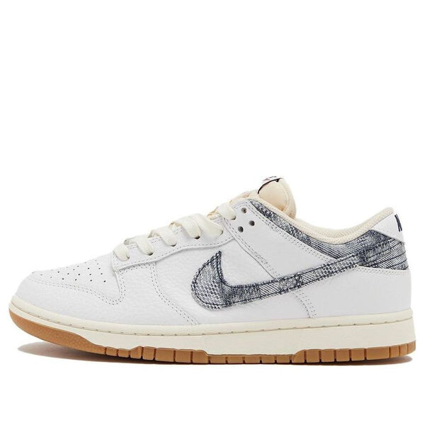 

Кроссовки dunk low 'washed denim' Nike, белый