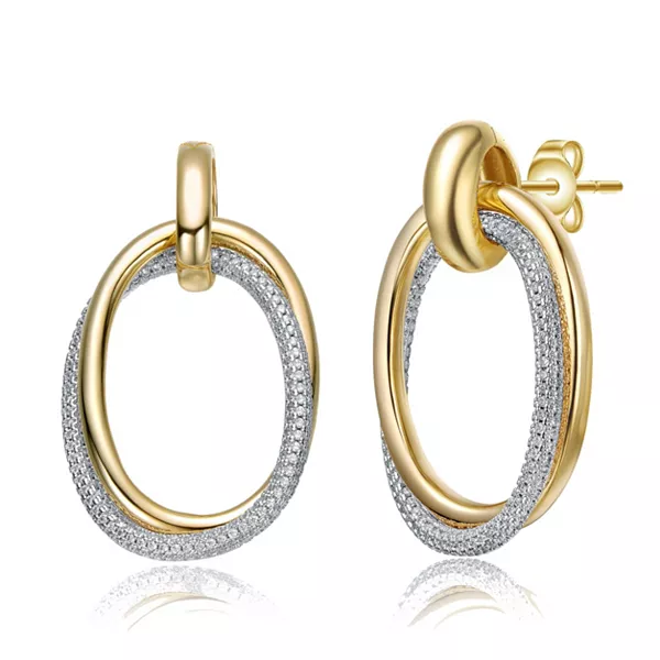 

Серьги-Гвоздики с кубическим цирконием, покрытые 14-каратным золотом Rachel Glauber, gold