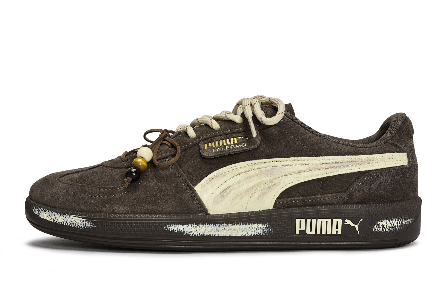 

Palermo PRM SD 811 производство, бохо немецкие армейские кроссовки низкие с эффектом увеличения роста унисекс PUMA, бежевый/коричневый