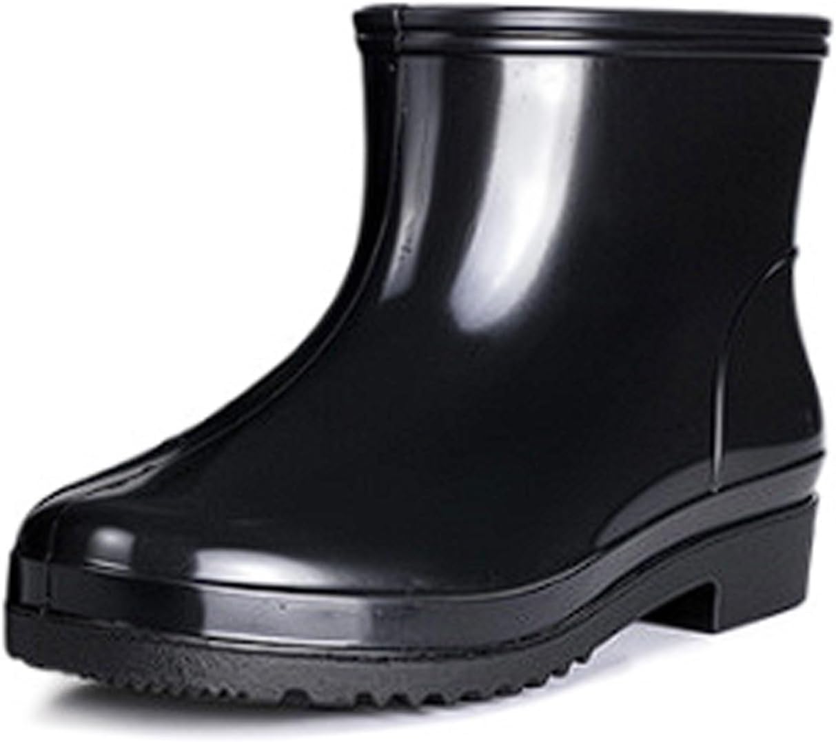 

Мужские водонепроницаемые резиновые сапоги, противоскользящие с волнистой подошвой, высокий/средний/низкий верх для работы на улице, водоотталкивающие (SHORT39) Clingre Boutique Shop, черный