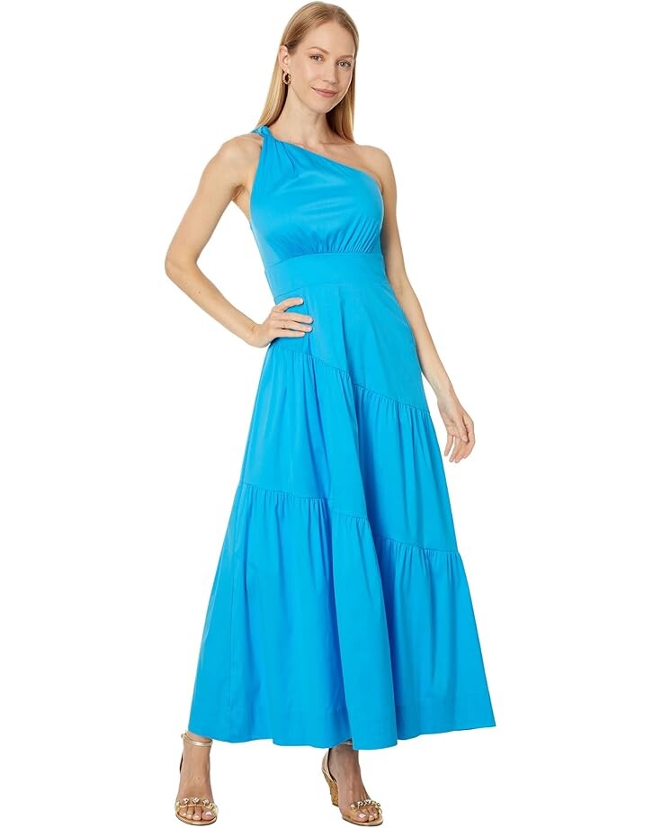 

Платье Lilly Pulitzer Lucilyn One Shoulder Cott, цвет Tangier Teal