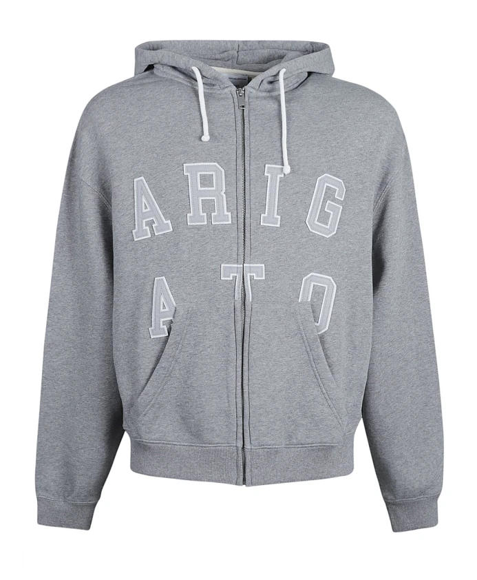 

Толстовка с капюшоном на молнии aw24 Axel Arigato, серый