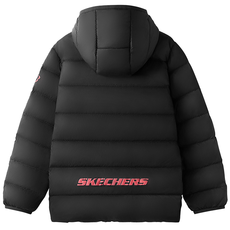 

Детская пуховая куртка угольно-черная Подростковая Skechers