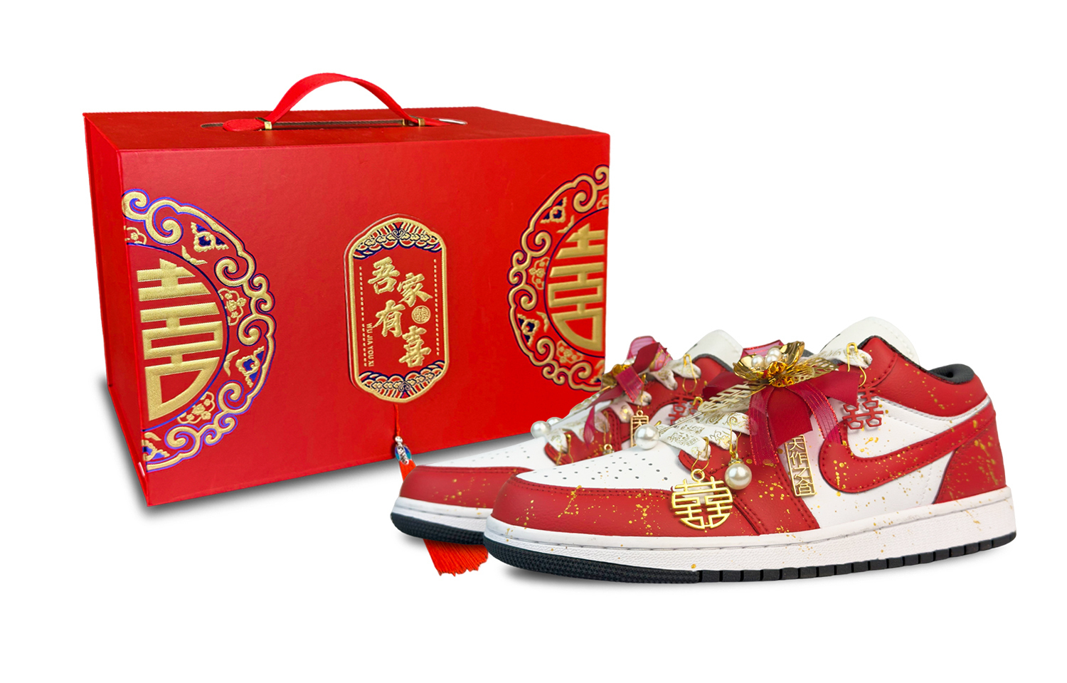 

Jordan Кроссовки Air 1 Vintage мужские низкие red