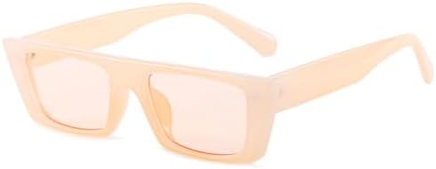 

Винтажные прямоугольные солнцезащитные очки для женщин, защита от УФ-излучения UV400, модные, желейного цвета, трендовые квадратные солнцезащитные очки в стиле панк для мужчин MTZJH