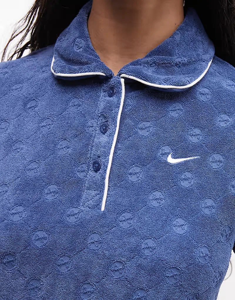 Платье Nike Chill из французской махровой ткани, темно-синий — фото 3