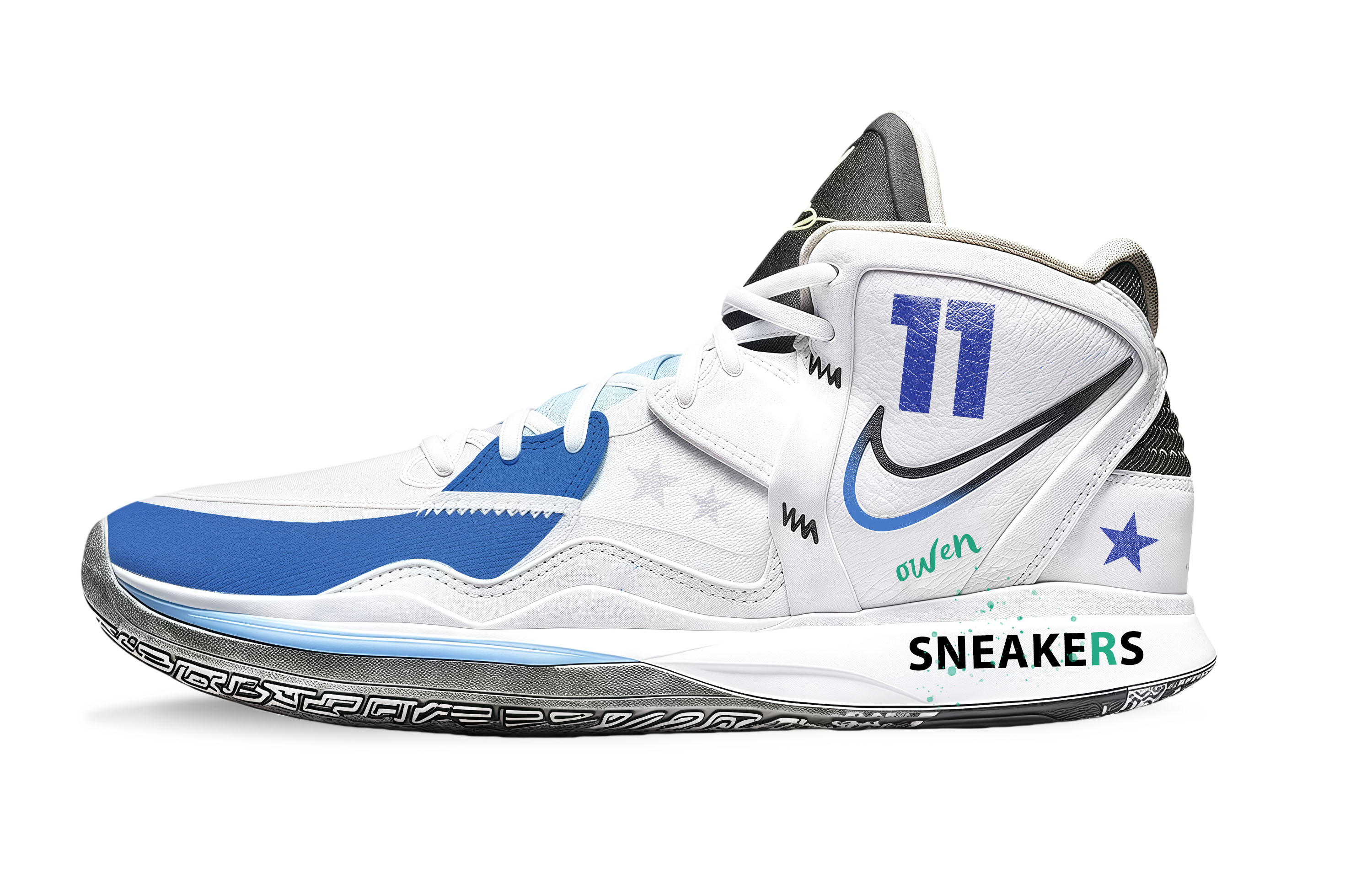 Nike Баскетбольные кроссовки Kyrie 8 Infinity унисекс, средний верх, синие/черные