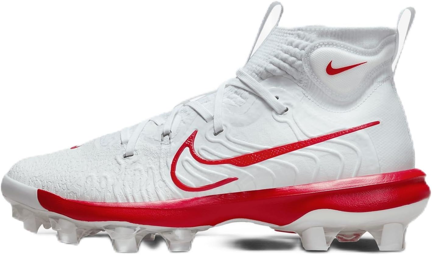 

Мужские черные бейсбольные бутсы Nike - Alpha Huarache NXT MCS (DJ6519-001), White/Pure Platinum-University Red