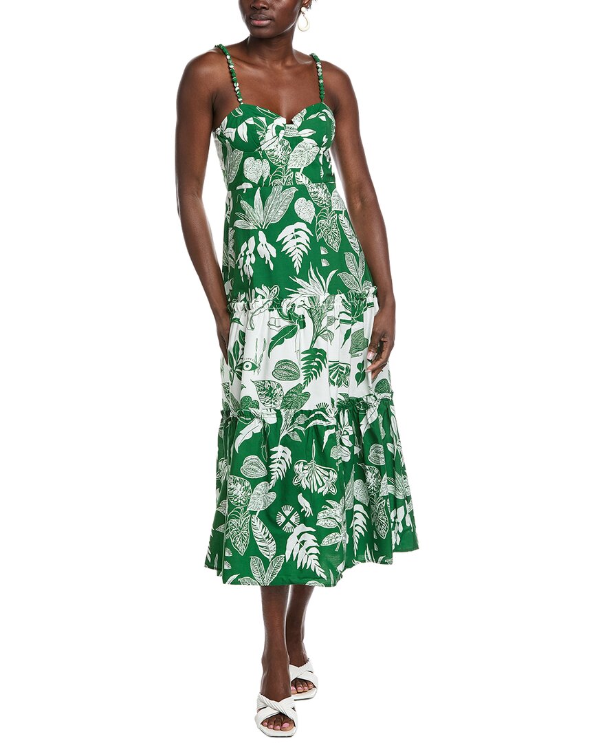 

Платье миди FARM Rio Forest Soul Mix, зеленый