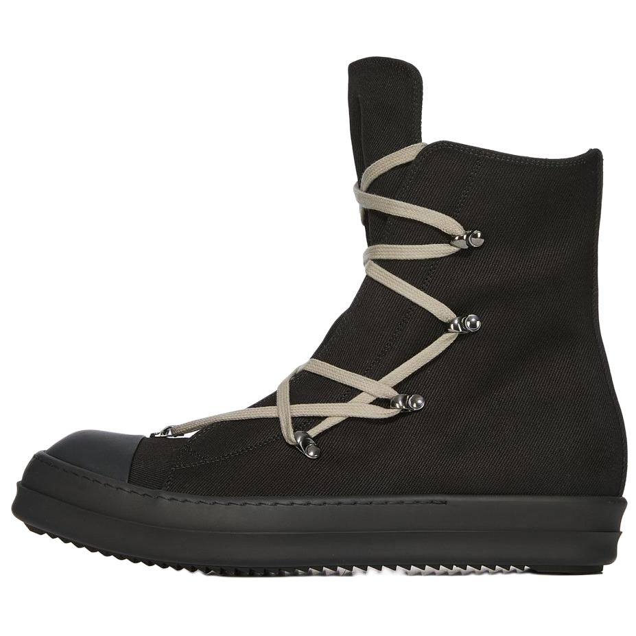 

Rick Owens DRKSHDW Мужские черные высокие парусиновые туфли Hollywood