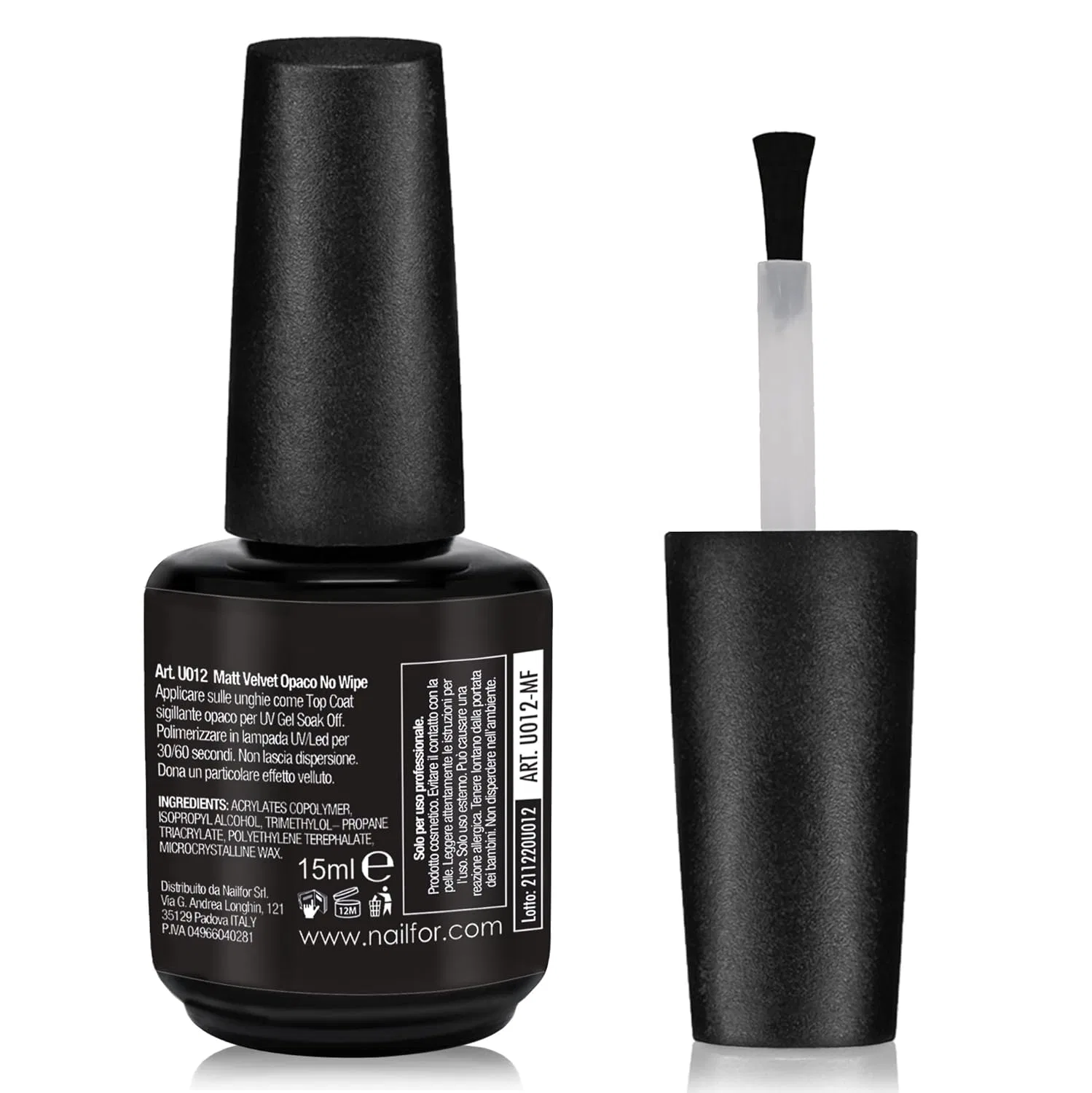 Матовый бархатный топ NAILFOR Matt Velvet Top Coat, 15 мл Nailfor — фото 2