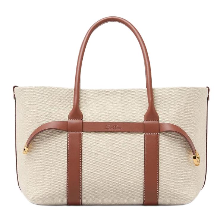 

Loro Piana Хлопковая сумка через плечо малая женская бежевая