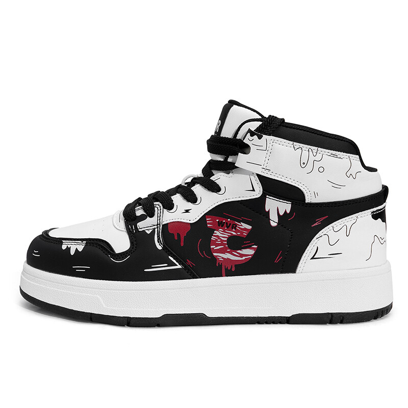 

Кроссовки JWVR Skateboarding Shoes Unisex High-top, черный/красный