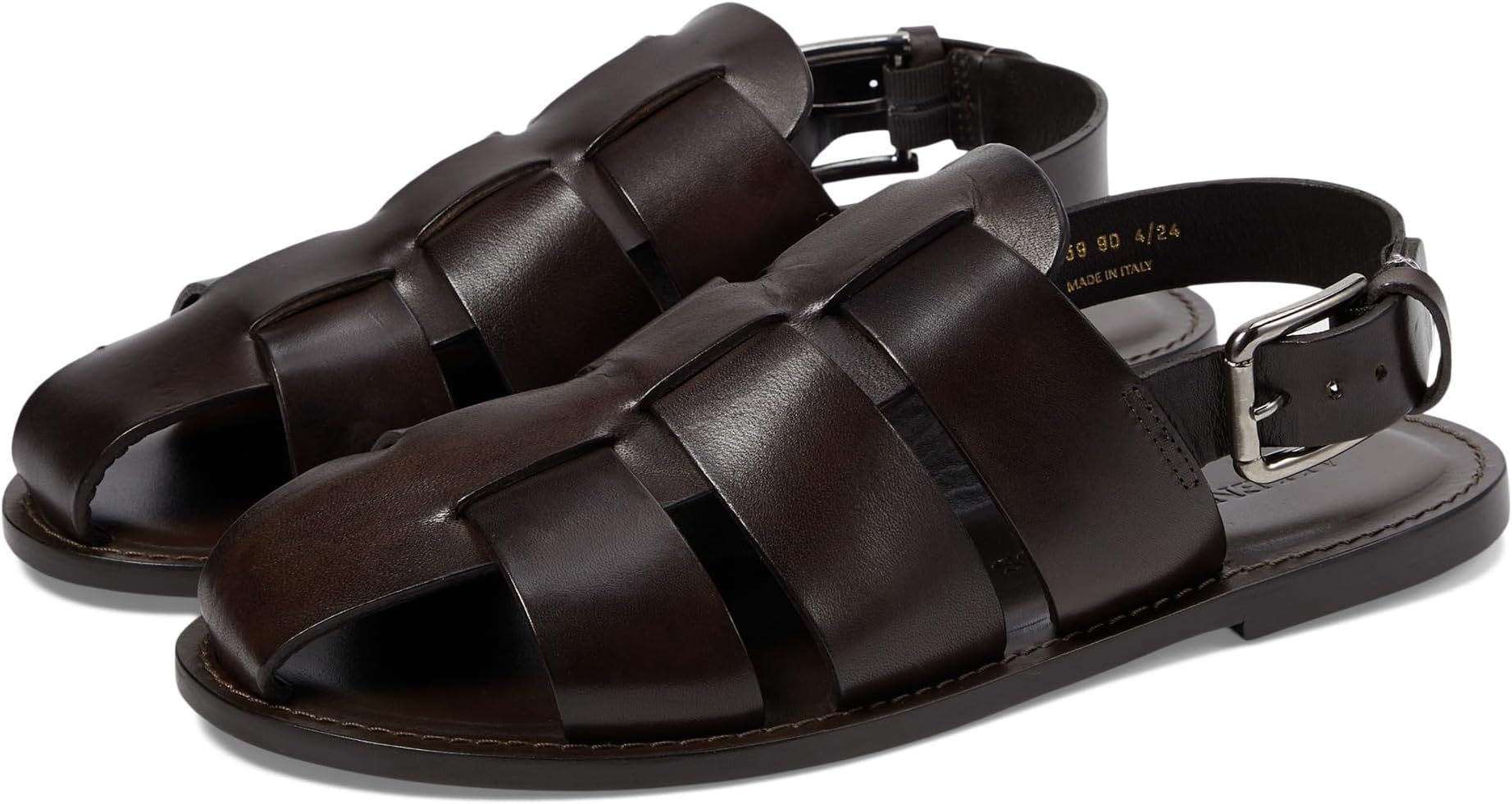 

Сандалии Allen Edmonds Monaco Cross Band Sandal, цвет Dark Brown Leather