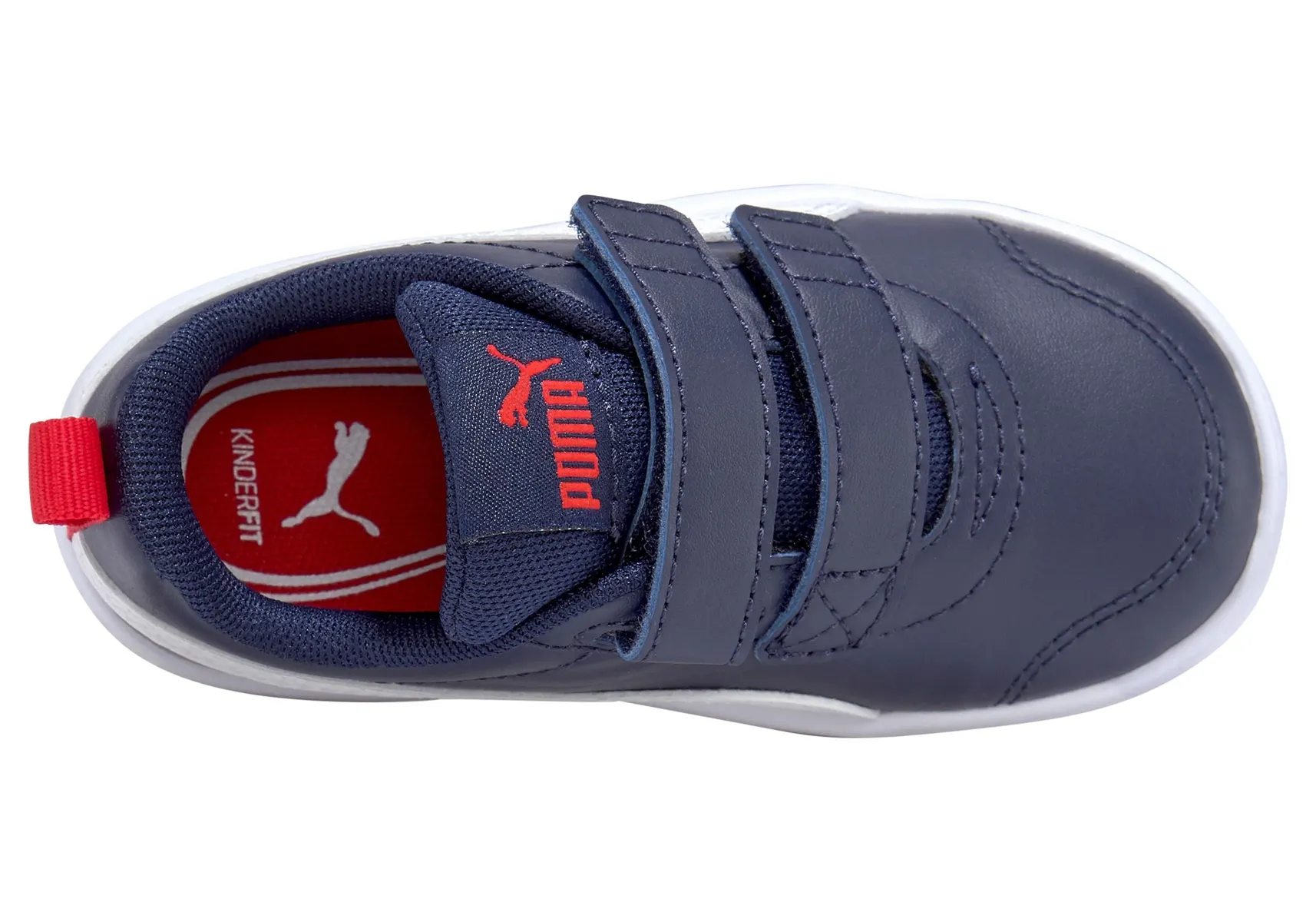 Кроссовки PUMA "COURTFLEX V2 V INF", с застежкой-липучкой для малышей, красный — фото 4