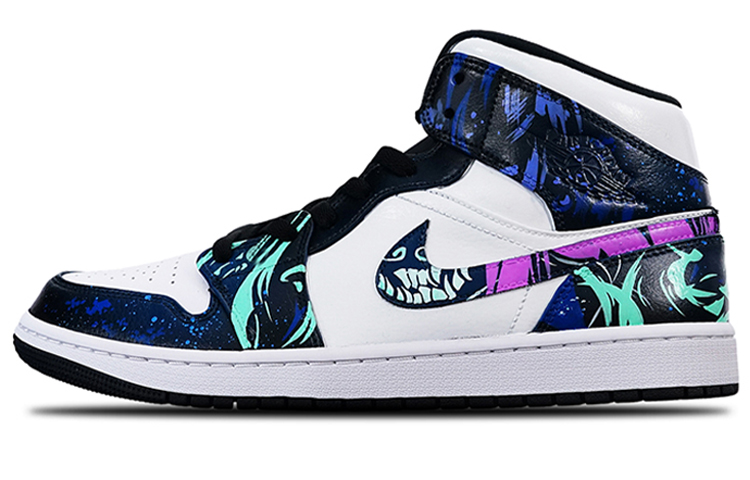 

Jordan Баскетбольные кроссовки Air 1 Vintage, мужские, высокие, белые/фиолетовые/синие