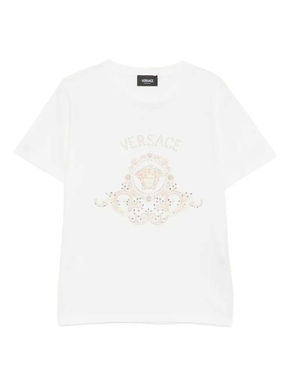 Футболка с принтом логотипа Versace Kids, белый