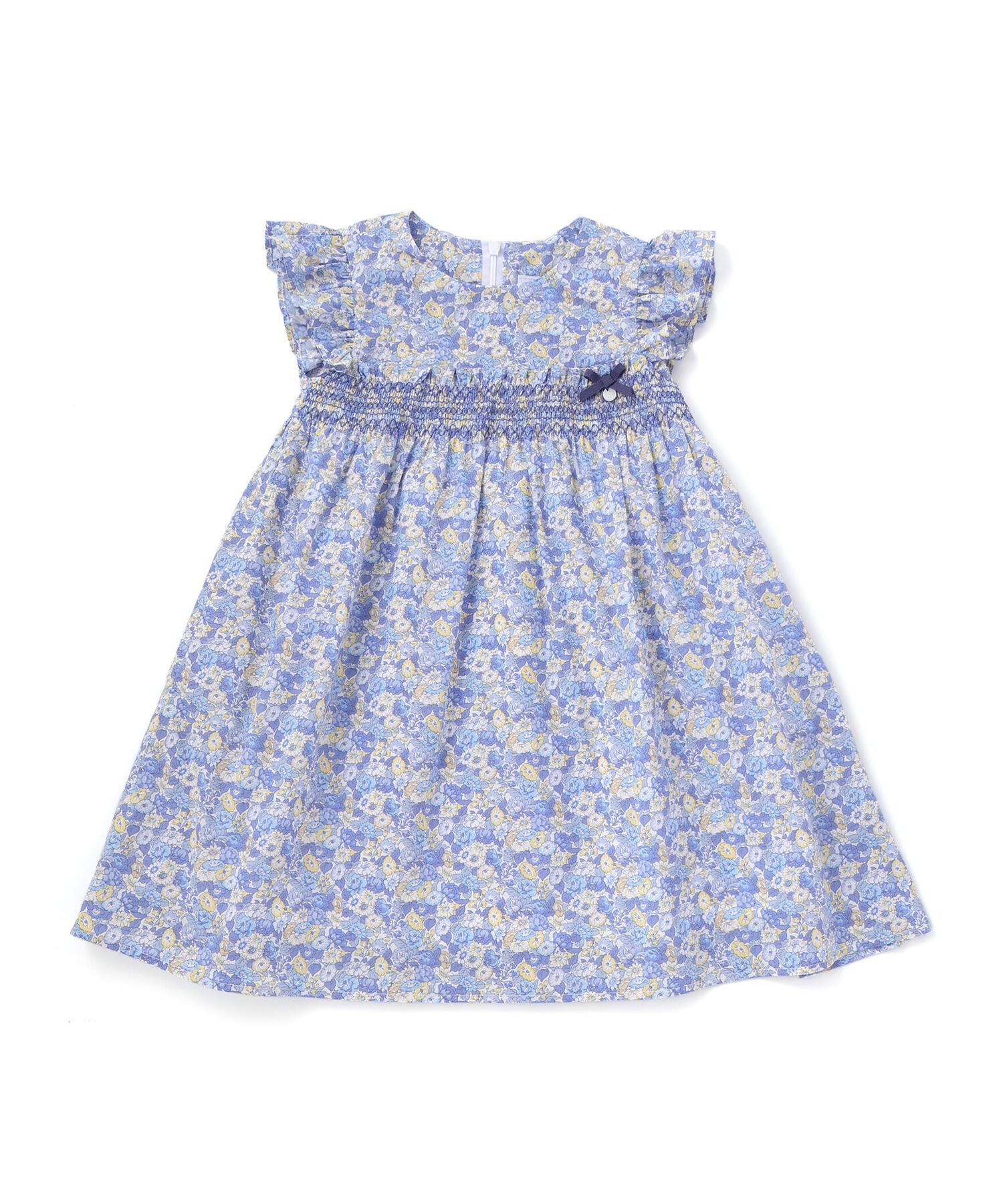 Платье Liberty (Leontyne Dream) из ткани Tana Lawn с цветочным принтом и сборками (размеры 90-140 см) Tartine Et Chocolat, Blue
