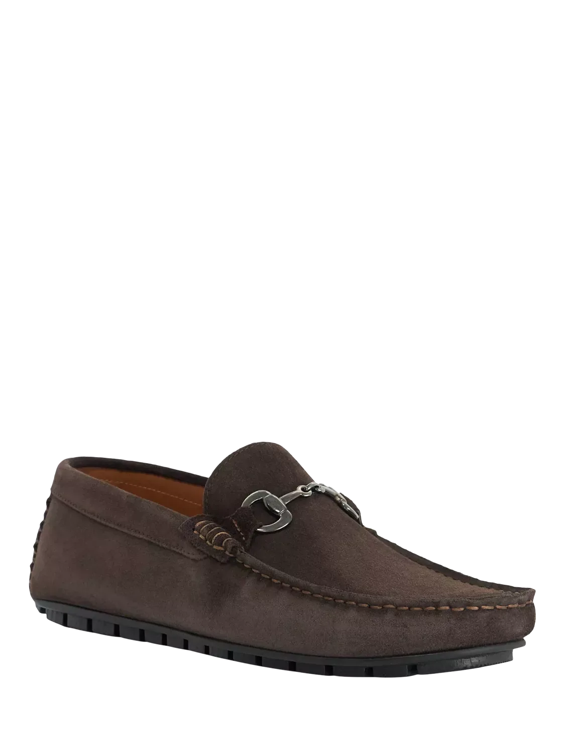 Мокасины-лоферы Brackon из замши с отделкой под кинжал Dune London, Brown — фото 2