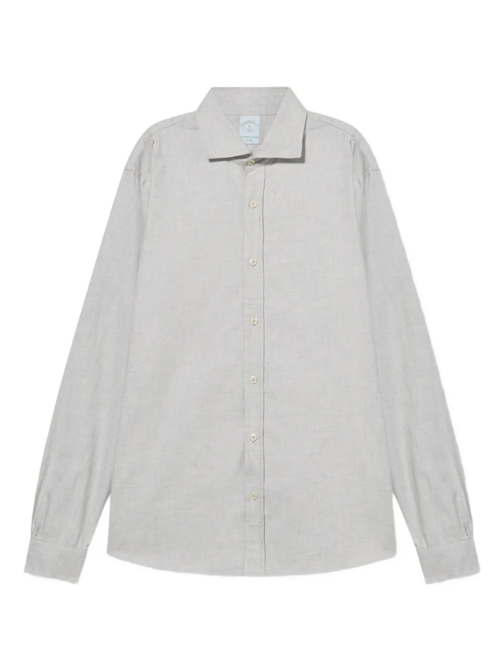 

Фланелевая рубашка с воротником-спред Brooks Brothers, серый