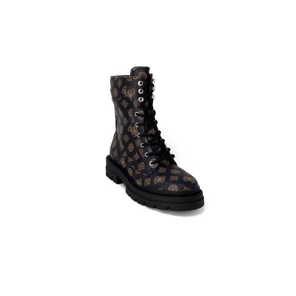 Коричневые ботинки из синтетической кожи GUESS