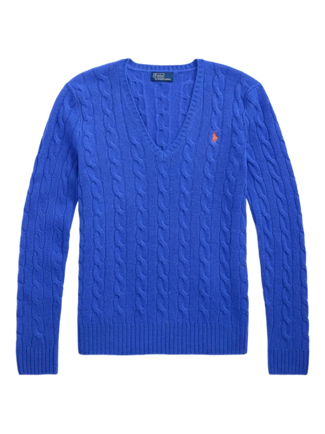 

Polo Ralph Lauren свитер фактурной вязки с V-образным вырезом, синий