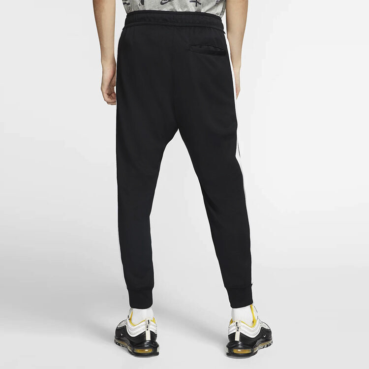 Мужские спортивные штаны Nike трикотажные с лампасами, черный — фото 3