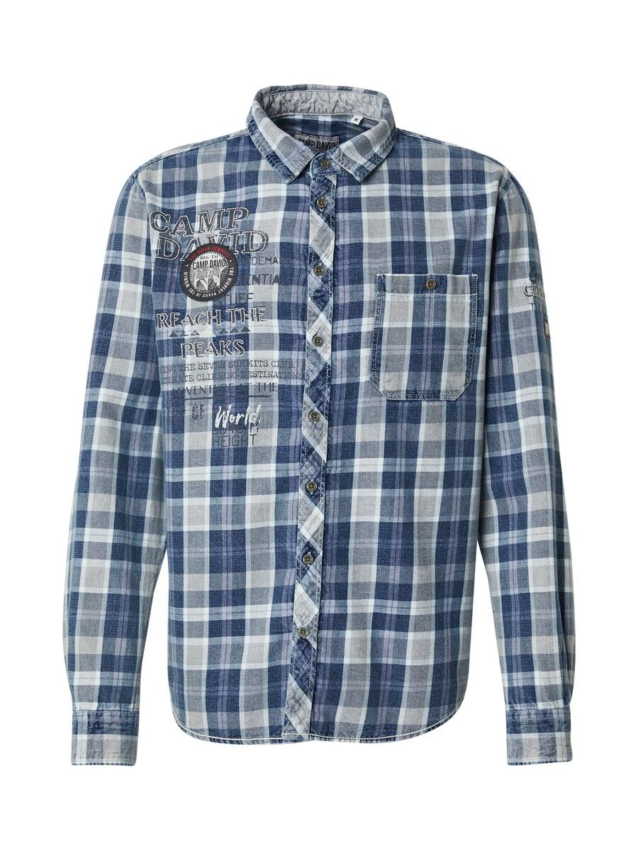 

Рубашка на пуговицах классического кроя CAMP DAVID, Indigo