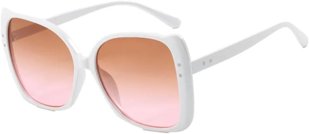 

Модные женские солнцезащитные очки для путешествий в оправе, мужские солнцезащитные очки большого размера для вождения, очки с защитой от УФ-излучения UV400 VVTWSSW, White Tea Pink