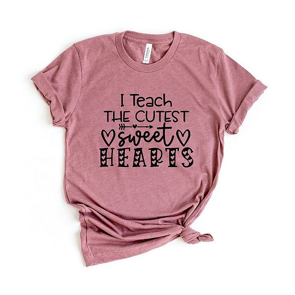 

Футболка с принтом I teach the cutest sweet hearts Simply Sage Market, Mauve, Зеленый, Футболка с принтом I teach the cutest sweet hearts Simply Sage Market, Mauve