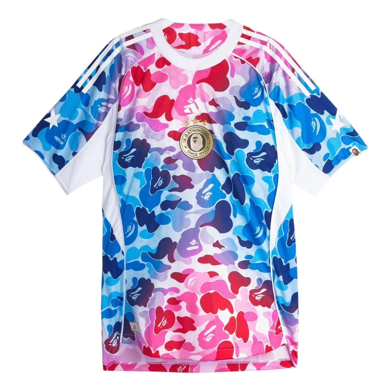 

Футболка Adidas x BAPE FB Slim-Fit 'Shock Blue Pink'