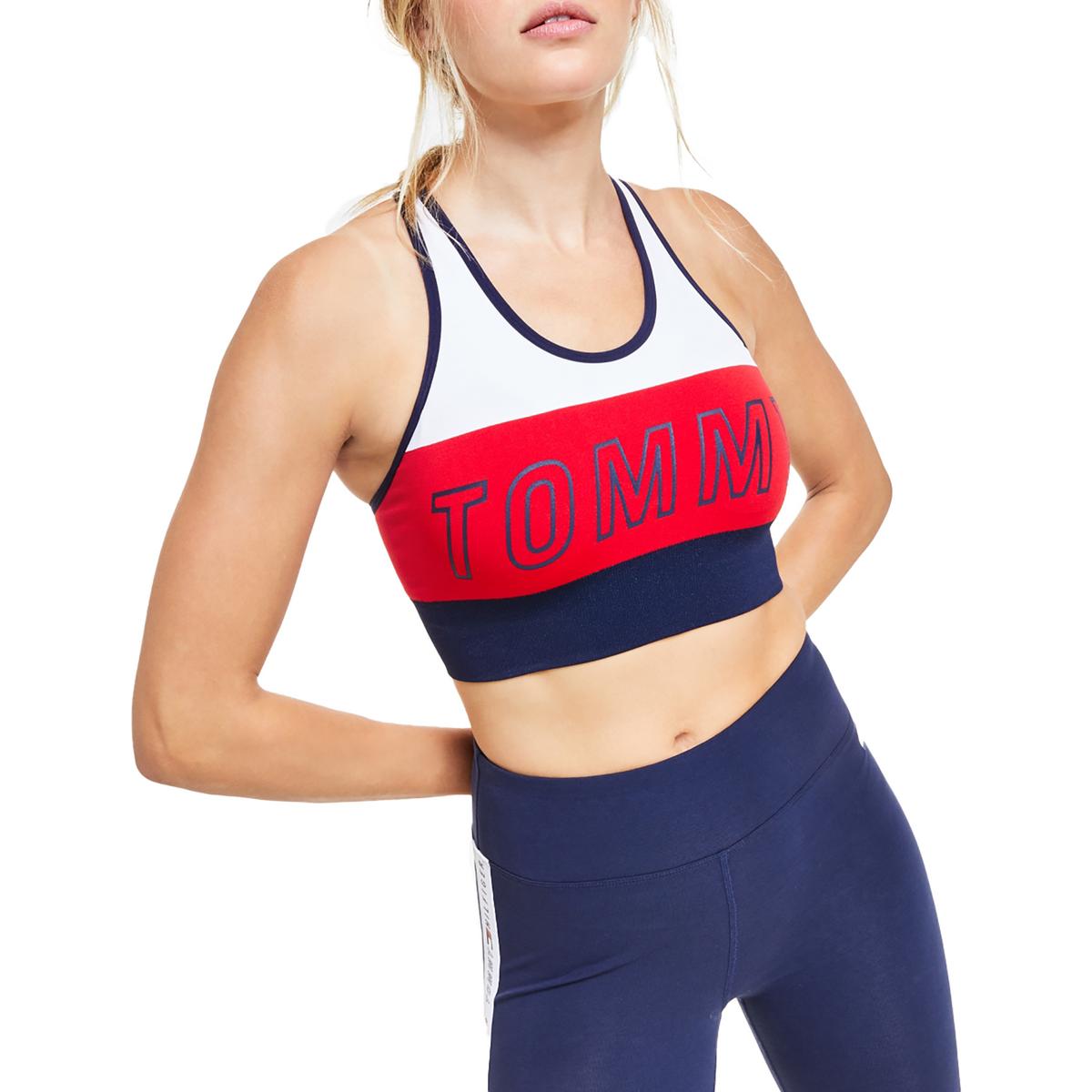 

Женский спортивный бюстгальтер с логотипом Activewear Tommy Hilfiger Sport, цвет deep blue combo