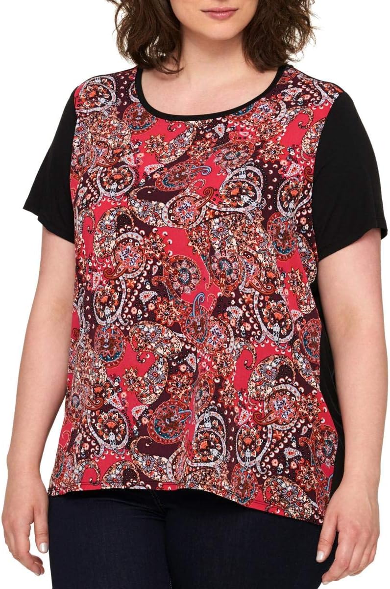 

Женский спортивный топ с короткими рукавами и цветочным принтом от Tommy Hilfiger, Raspberry Multi